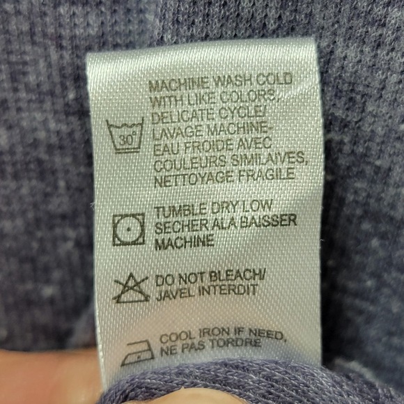 Chaser Distressed Purple Burnout Tshirt Womens S High Neck Long Sleeve Grunge - Picture 6 of 13